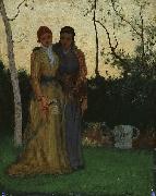 George Inness Two Sisters in the Garden china oil painting artist